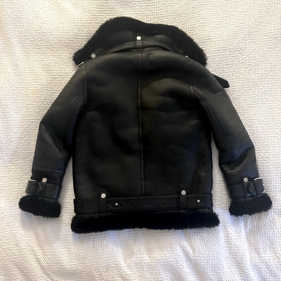 THE ARRIVALS Moya V shearling moto. - Picture 3 of 4